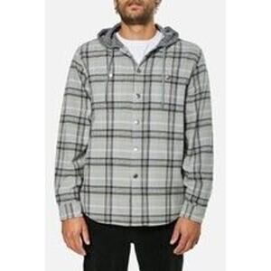 Katin Mens Shirt Harold Hooded Flannel Men's size Medium